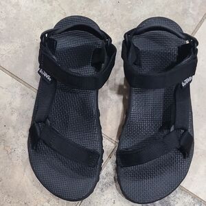 Teva All-Black Adjustable Sandals